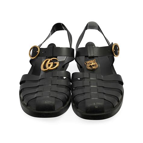 gucci rubber buckle strap sandal fake|gucci shoes stitching.